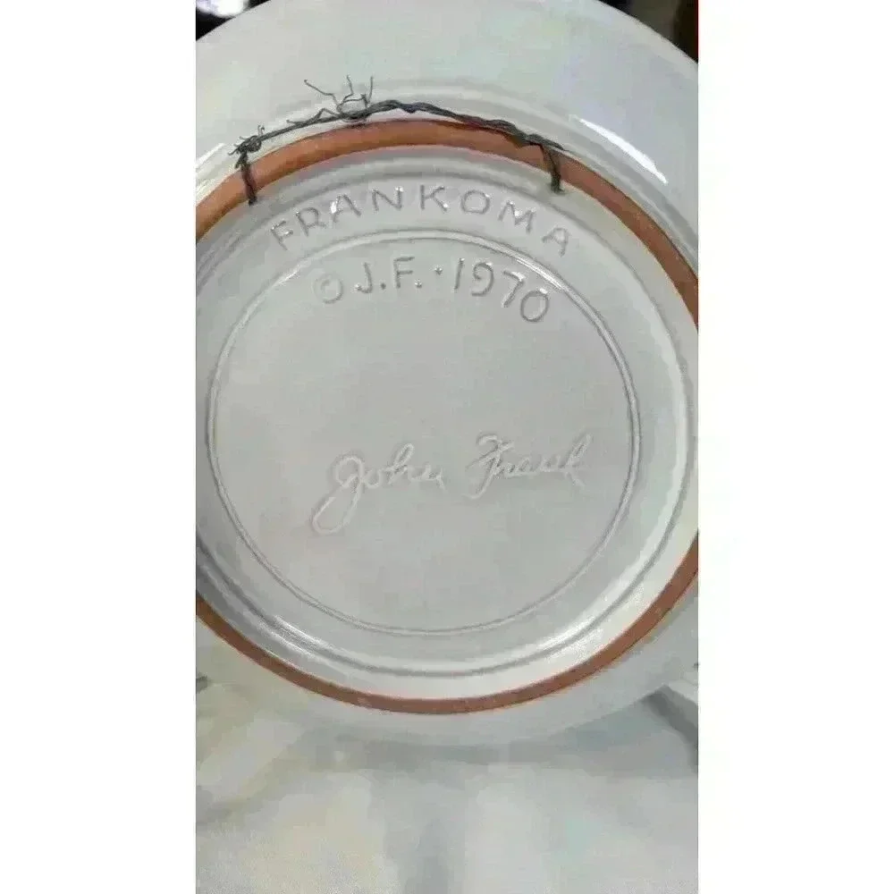 FRANKOMA 1970 John Frank KING OF KINGS Christmas Plate Nativity White